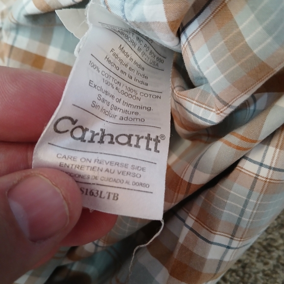 Carhartt Casual Button Down Short Sleeve Shirt Men's Size Large - Picture 5 of 5
